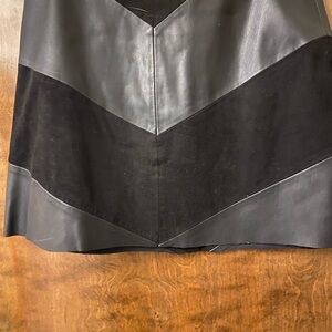 Zara Black Leather Skirt